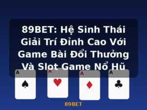 89BET: Hệ Sinh Thái Giải Trí Đỉnh Cao Với Game Bài Đổi Thưởng Và Slot Game Nổ Hũ - 89BET