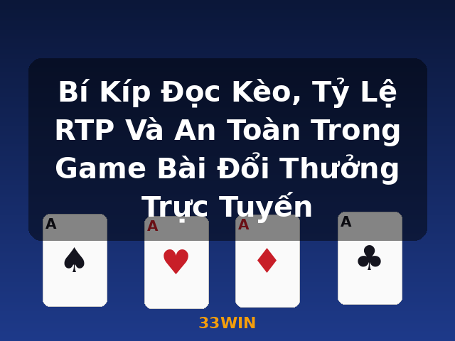 Bí Kíp Đọc Kèo, Tỷ Lệ RTP Và An Toàn Trong Game Bài Đổi Thưởng Trực Tuyến - 33WIN Bí Kíp Đọc Kèo, Tỷ Lệ RTP Và An Toàn Trong Game Bài Đổi Thưởng Trực Tuyến - 33WIN