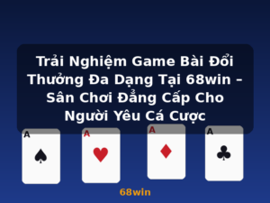 Trải Nghiệm Game Bài Đổi Thưởng Đa Dạng Tại 68win – Sân Chơi Đẳng Cấp Cho Người Yêu Cá Cược - 68win
