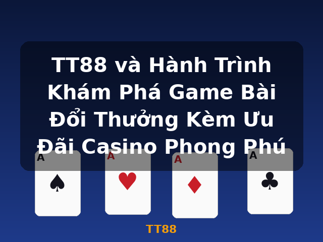 TT88 và Hành Trình Khám Phá Game Bài Đổi Thưởng Kèm Ưu Đãi Casino Phong Phú - TT88