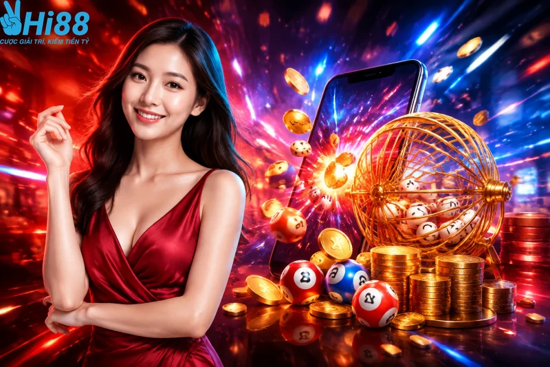 Ba lồng quay xổ số đại diện cho xổ số miền Bắc miền Trung miền Nam