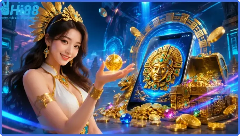 Các biểu tượng đặc biệt Wild và Scatter trong game kho báu Aztec HI88