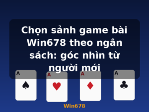 Chọn sảnh game bài Win678 theo ngân sách: góc nhìn từ người mới - Win678