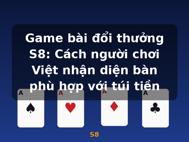 Game bài đổi thưởng S8: Cách người chơi Việt nhận diện bàn phù hợp với túi tiền - S8 Game bài đổi thưởng S8: Cách người chơi Việt nhận diện bàn phù hợp với túi tiền - S8