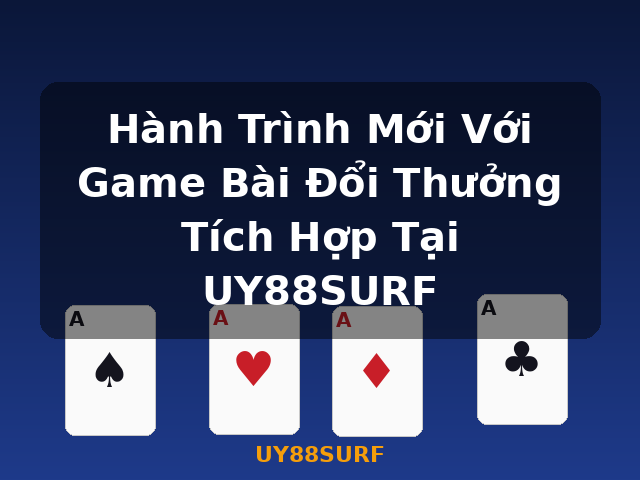 Hành Trình Mới Với Game Bài Đổi Thưởng Tích Hợp Tại UY88SURF - UY88SURF