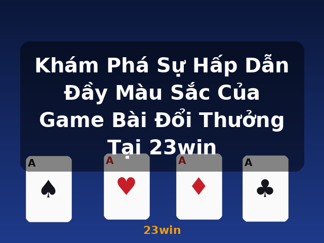 Khám Phá Sự Hấp Dẫn Đầy Màu Sắc Của Game Bài Đổi Thưởng Tại 23win - 23win