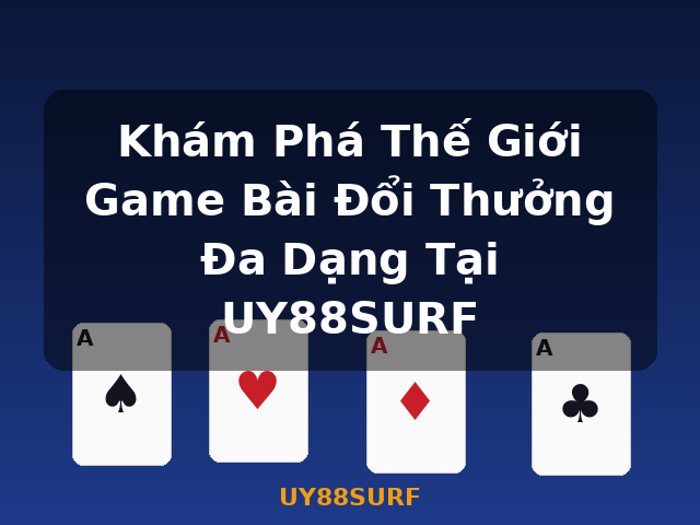 Khám Phá Thế Giới Game Bài Đổi Thưởng Đa Dạng Tại UY88SURF - UY88SURF