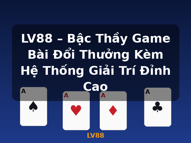 LV88 – Bậc Thầy Game Bài Đổi Thưởng Kèm Hệ Thống Giải Trí Đỉnh Cao - LV88