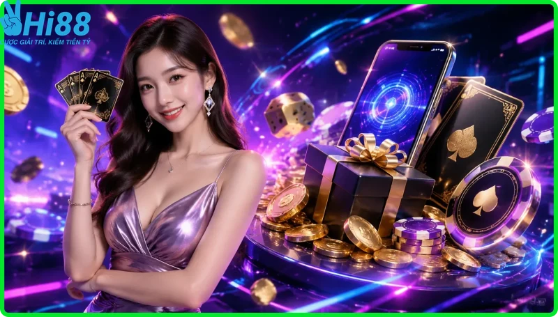 Tổng quan giao diện sảnh game bài HI88 sang trọng hiện đại